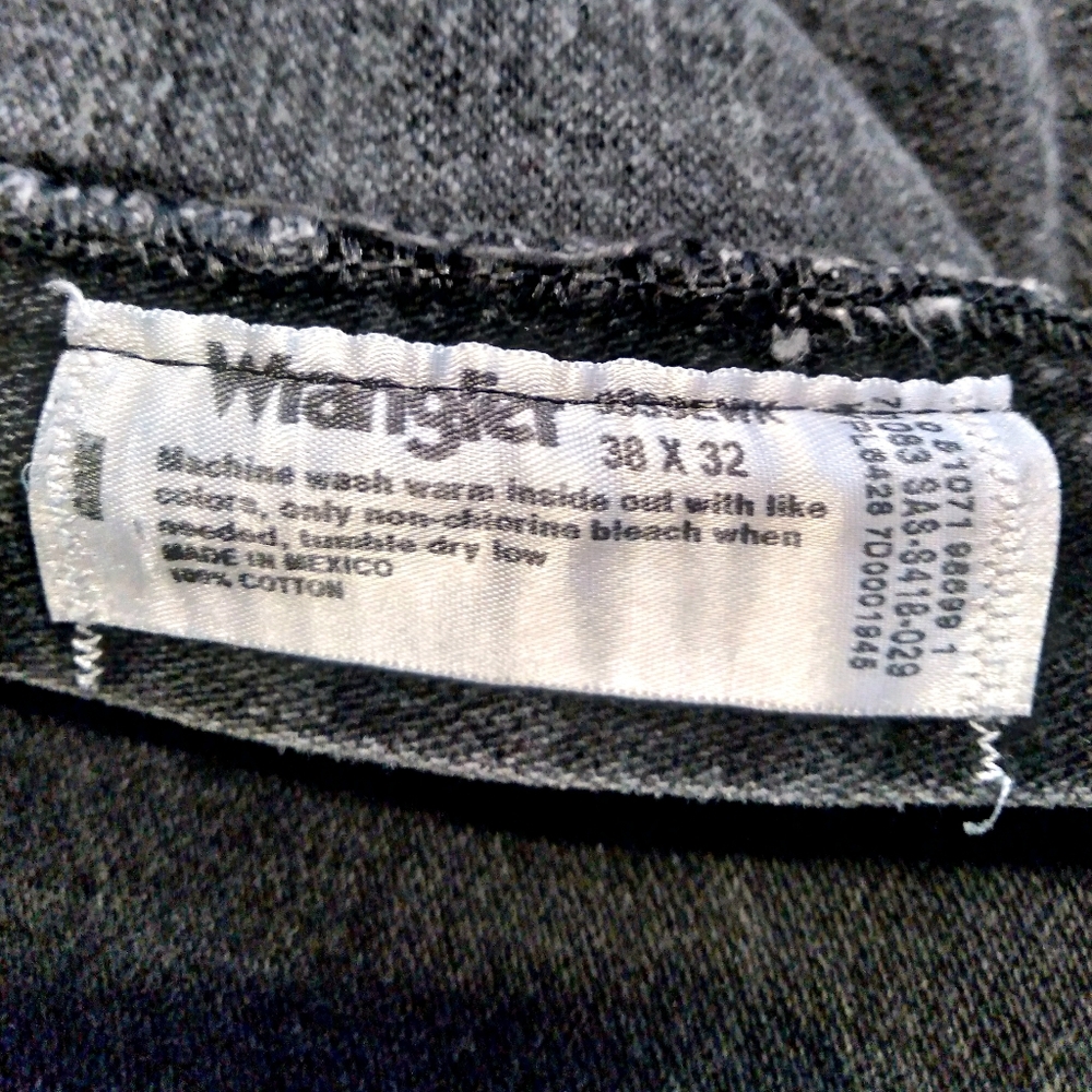 Wrangler Mens Black Jeans - Picture 5 of 5